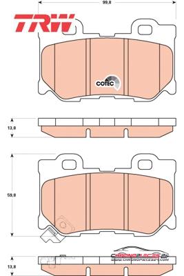 Achat de TRW GDB3515 Kit de plaquettes de frein, frein à disque pas chères