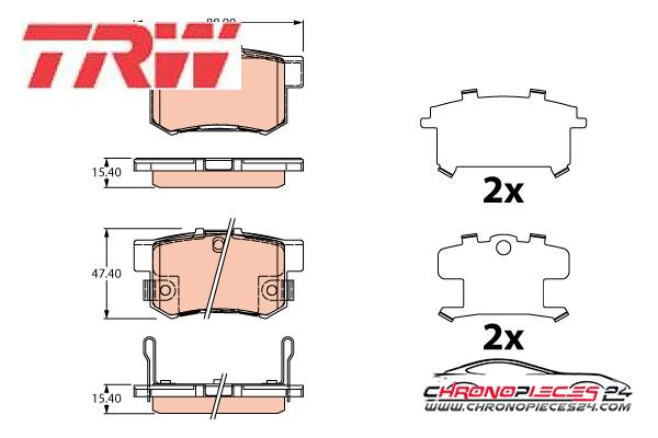 Achat de TRW GDB3516 Kit de plaquettes de frein, frein à disque pas chères