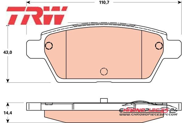 Achat de TRW GDB3517 Kit de plaquettes de frein, frein à disque pas chères