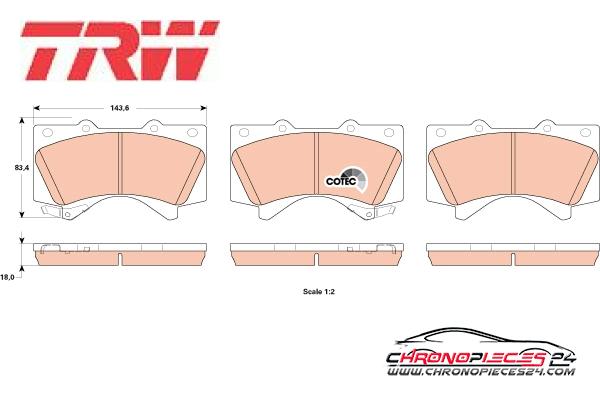 Achat de TRW GDB3524 Kit de plaquettes de frein, frein à disque pas chères