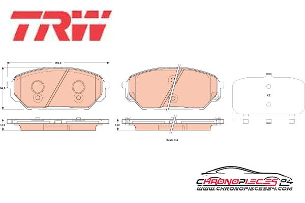 Achat de TRW GDB3527 Kit de plaquettes de frein, frein à disque pas chères