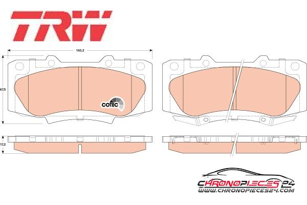 Achat de TRW GDB3528 Kit de plaquettes de frein, frein à disque pas chères