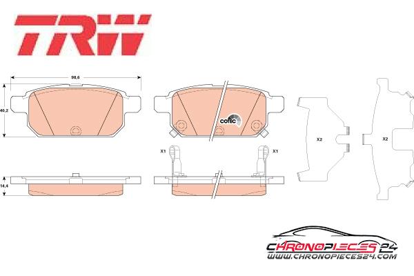 Achat de TRW GDB3529 Kit de plaquettes de frein, frein à disque pas chères