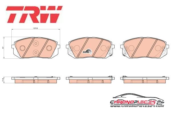 Achat de TRW GDB3530 Kit de plaquettes de frein, frein à disque pas chères