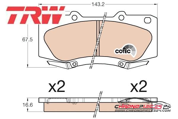 Achat de TRW GDB3534 Kit de plaquettes de frein, frein à disque pas chères