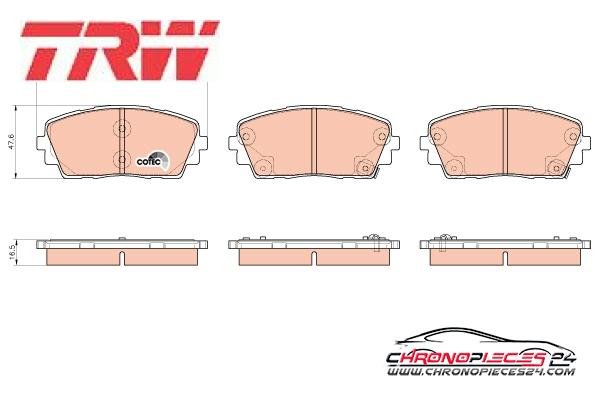 Achat de TRW GDB3535 Kit de plaquettes de frein, frein à disque pas chères