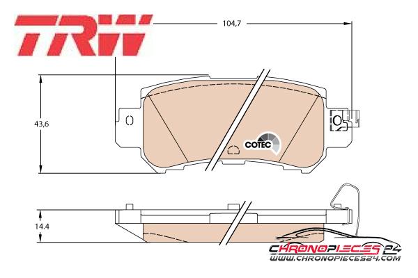 Achat de TRW GDB3539 Kit de plaquettes de frein, frein à disque pas chères