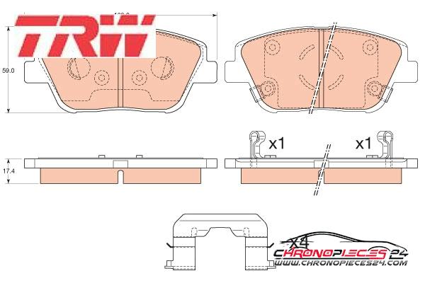 Achat de TRW GDB3540 Kit de plaquettes de frein, frein à disque pas chères