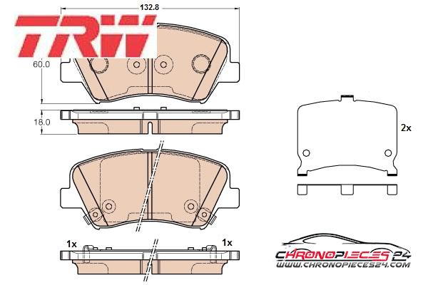 Achat de TRW GDB3552 Kit de plaquettes de frein, frein à disque pas chères