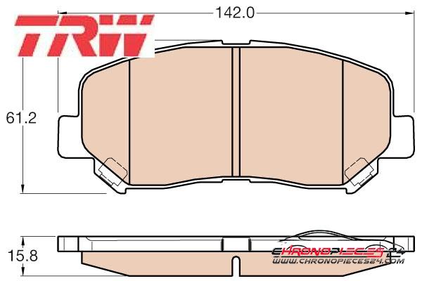 Achat de TRW GDB3562 Kit de plaquettes de frein, frein à disque pas chères