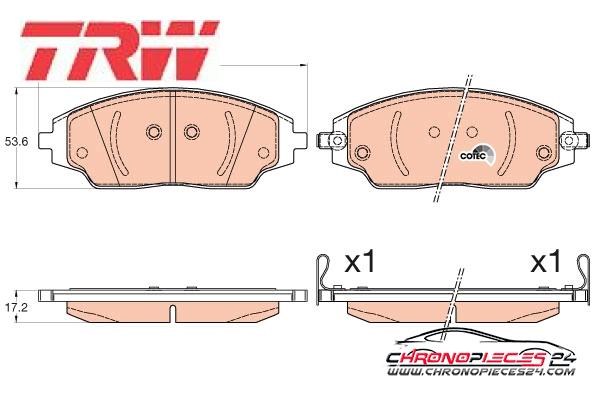 Achat de TRW GDB3579 Kit de plaquettes de frein, frein à disque pas chères