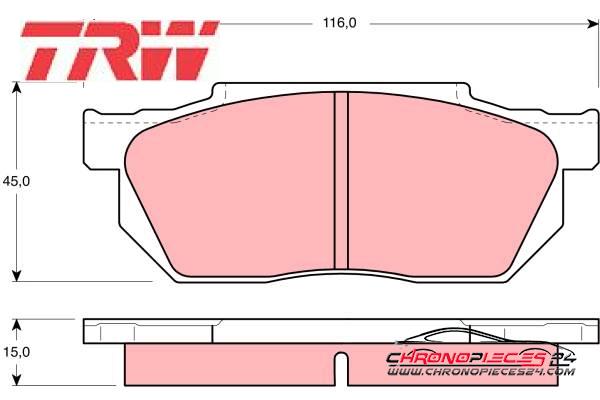 Achat de TRW GDB358 Kit de plaquettes de frein, frein à disque pas chères