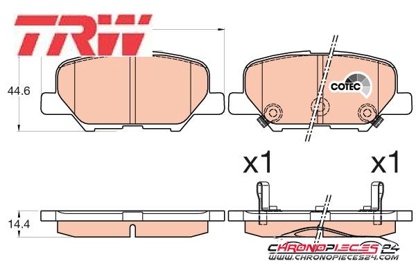 Achat de TRW GDB3583 Kit de plaquettes de frein, frein à disque pas chères