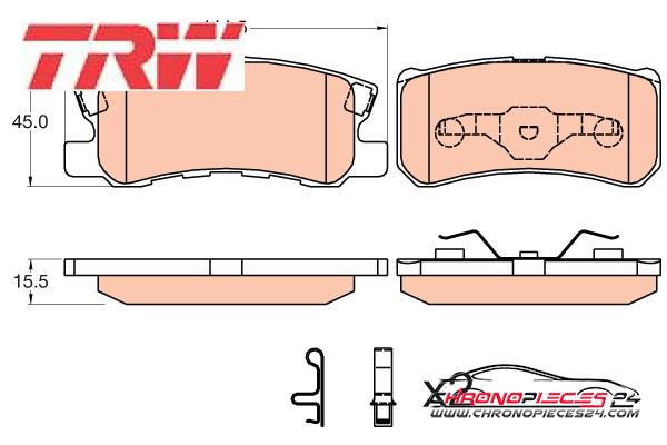 Achat de TRW GDB3595 Kit de plaquettes de frein, frein à disque pas chères