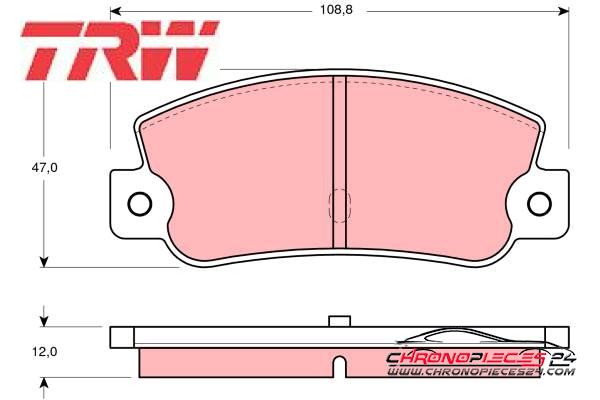 Achat de TRW GDB360 Kit de plaquettes de frein, frein à disque pas chères