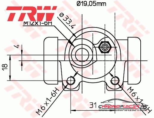 Achat de TRW BWD130 Cylindre de roue pas chères