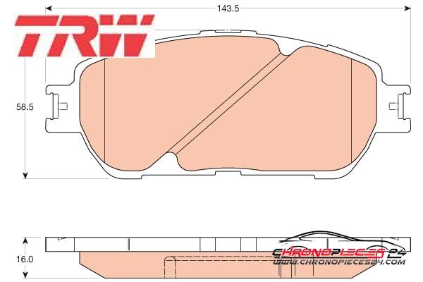 Achat de TRW GDB3610 Kit de plaquettes de frein, frein à disque pas chères