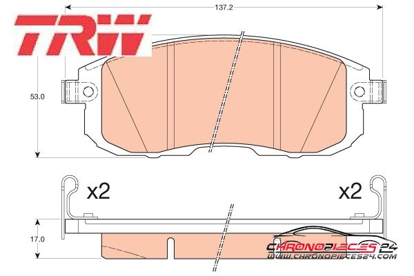 Achat de TRW GDB3616 Kit de plaquettes de frein, frein à disque pas chères