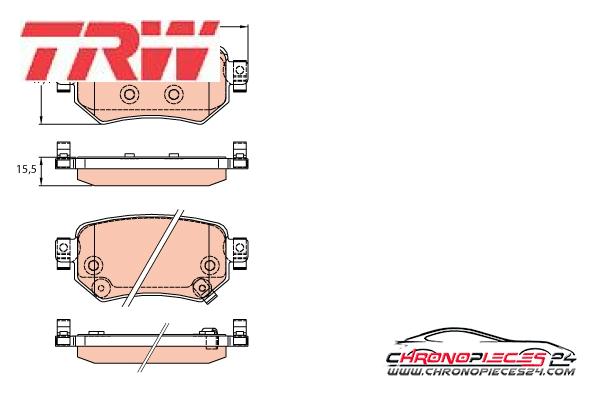 Achat de TRW GDB3632 Kit de plaquettes de frein, frein à disque pas chères