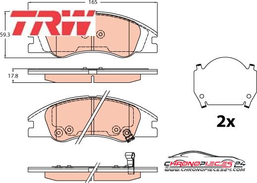 Achat de TRW GDB3635 Kit de plaquettes de frein, frein à disque pas chères