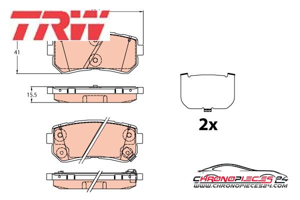 Achat de TRW GDB3636 Kit de plaquettes de frein, frein à disque pas chères