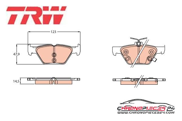 Achat de TRW GDB3639 Kit de plaquettes de frein, frein à disque pas chères