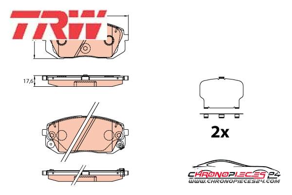 Achat de TRW GDB3640 Kit de plaquettes de frein, frein à disque pas chères