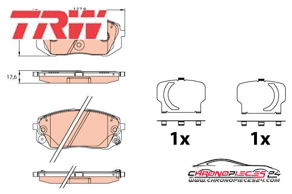 Achat de TRW GDB3642 Kit de plaquettes de frein, frein à disque pas chères