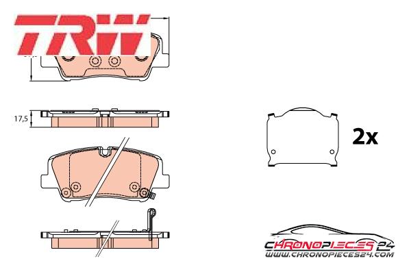 Achat de TRW GDB3646 Kit de plaquettes de frein, frein à disque pas chères