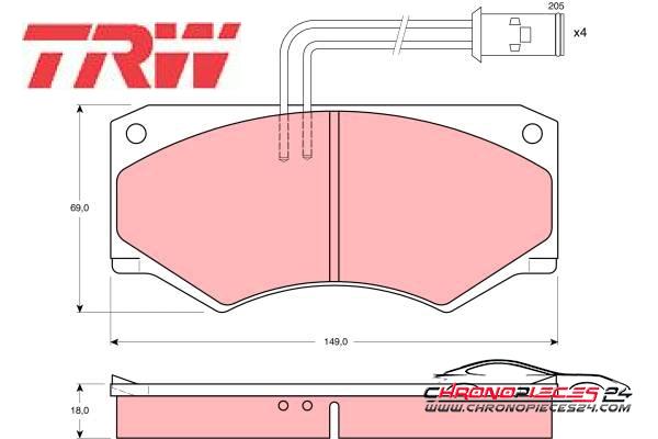 Achat de TRW GDB390 Kit de plaquettes de frein, frein à disque pas chères