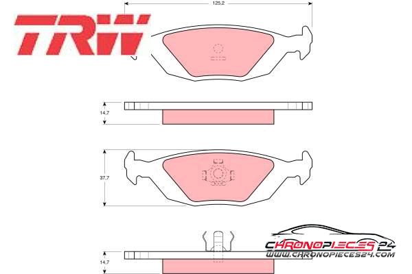 Achat de TRW GDB392 Kit de plaquettes de frein, frein à disque pas chères