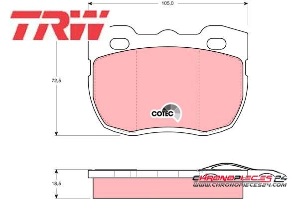 Achat de TRW GDB394 Kit de plaquettes de frein, frein à disque pas chères