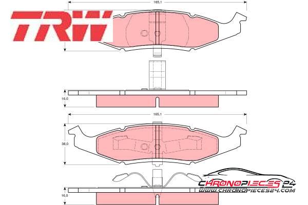 Achat de TRW GDB4006 Kit de plaquettes de frein, frein à disque pas chères