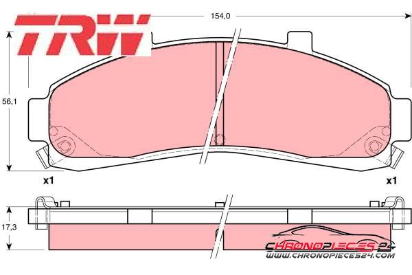 Achat de TRW GDB4010 Kit de plaquettes de frein, frein à disque pas chères