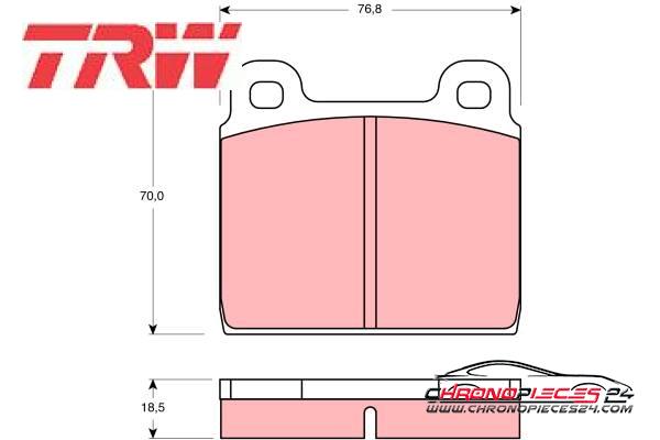 Achat de TRW GDB407 Kit de plaquettes de frein, frein à disque pas chères