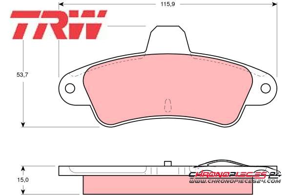 Achat de TRW GDB4084 Kit de plaquettes de frein, frein à disque pas chères