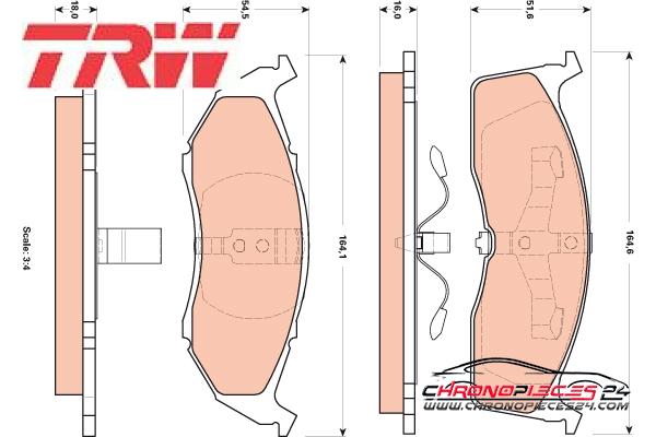 Achat de TRW GDB4091 Kit de plaquettes de frein, frein à disque pas chères