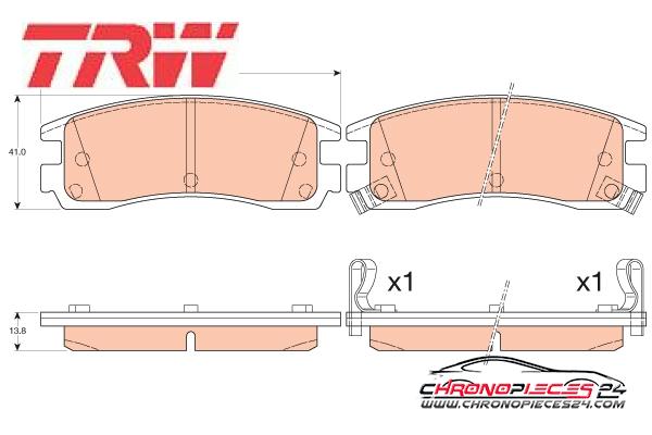 Achat de TRW GDB4098 Kit de plaquettes de frein, frein à disque pas chères