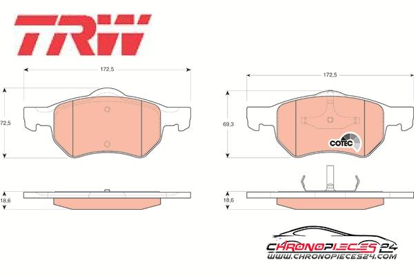 Achat de TRW GDB4128 Kit de plaquettes de frein, frein à disque pas chères