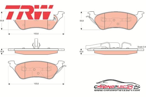 Achat de TRW GDB4130 Kit de plaquettes de frein, frein à disque pas chères