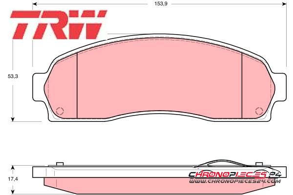 Achat de TRW GDB4131 Kit de plaquettes de frein, frein à disque pas chères