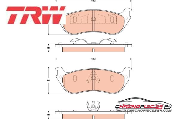 Achat de TRW GDB4132 Kit de plaquettes de frein, frein à disque pas chères