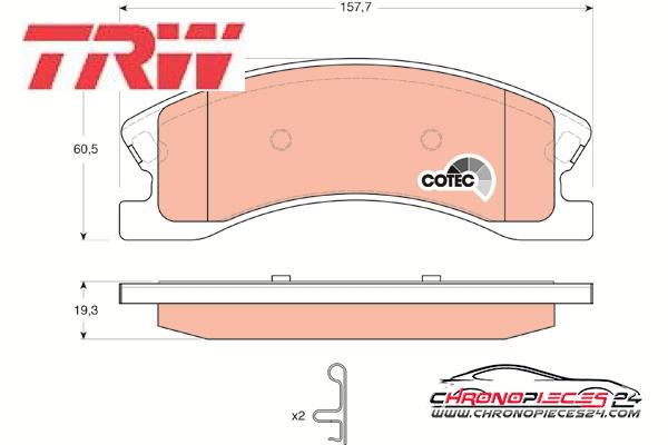 Achat de TRW GDB4133 Kit de plaquettes de frein, frein à disque pas chères