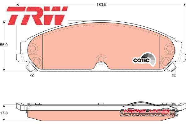 Achat de TRW GDB4134 Kit de plaquettes de frein, frein à disque pas chères