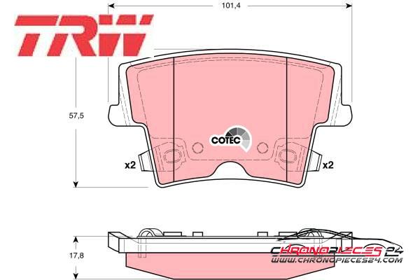 Achat de TRW GDB4135 Kit de plaquettes de frein, frein à disque pas chères