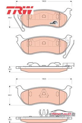 Achat de TRW GDB4139 Kit de plaquettes de frein, frein à disque pas chères