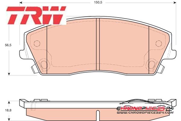 Achat de TRW GDB4140 Kit de plaquettes de frein, frein à disque pas chères