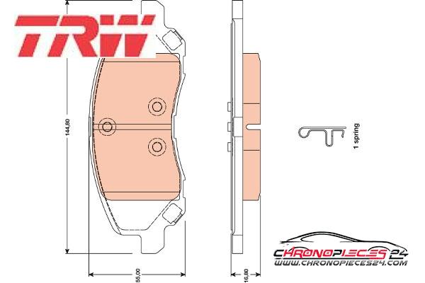 Achat de TRW GDB4141 Kit de plaquettes de frein, frein à disque pas chères