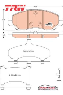 Achat de TRW GDB4142 Kit de plaquettes de frein, frein à disque pas chères