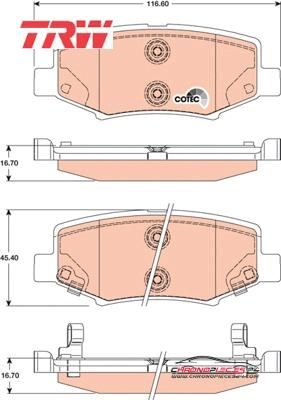 Achat de TRW GDB4145 Kit de plaquettes de frein, frein à disque pas chères